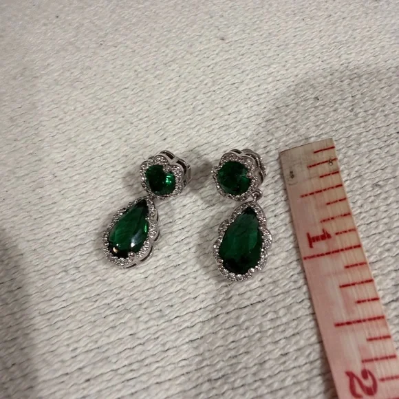 Kenneth Jay Lane Cubic Zirconia TearDrop Earrings - Picture 5 of 7
